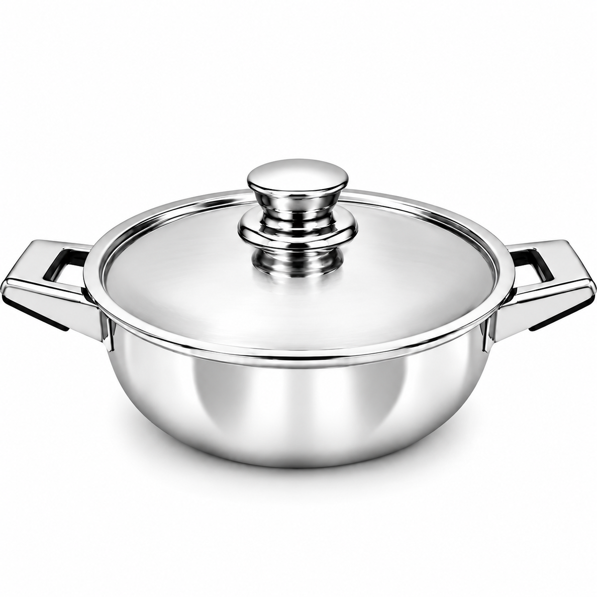 Step Kadai With Lid Steel